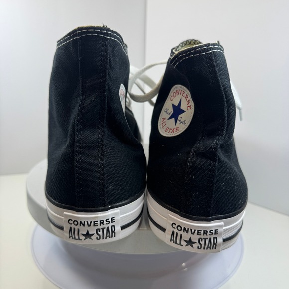 Converse Chuck Taylor All Star High Top Black Canvas Sneakers Mens 10 Womens 12 - Picture 5 of 9